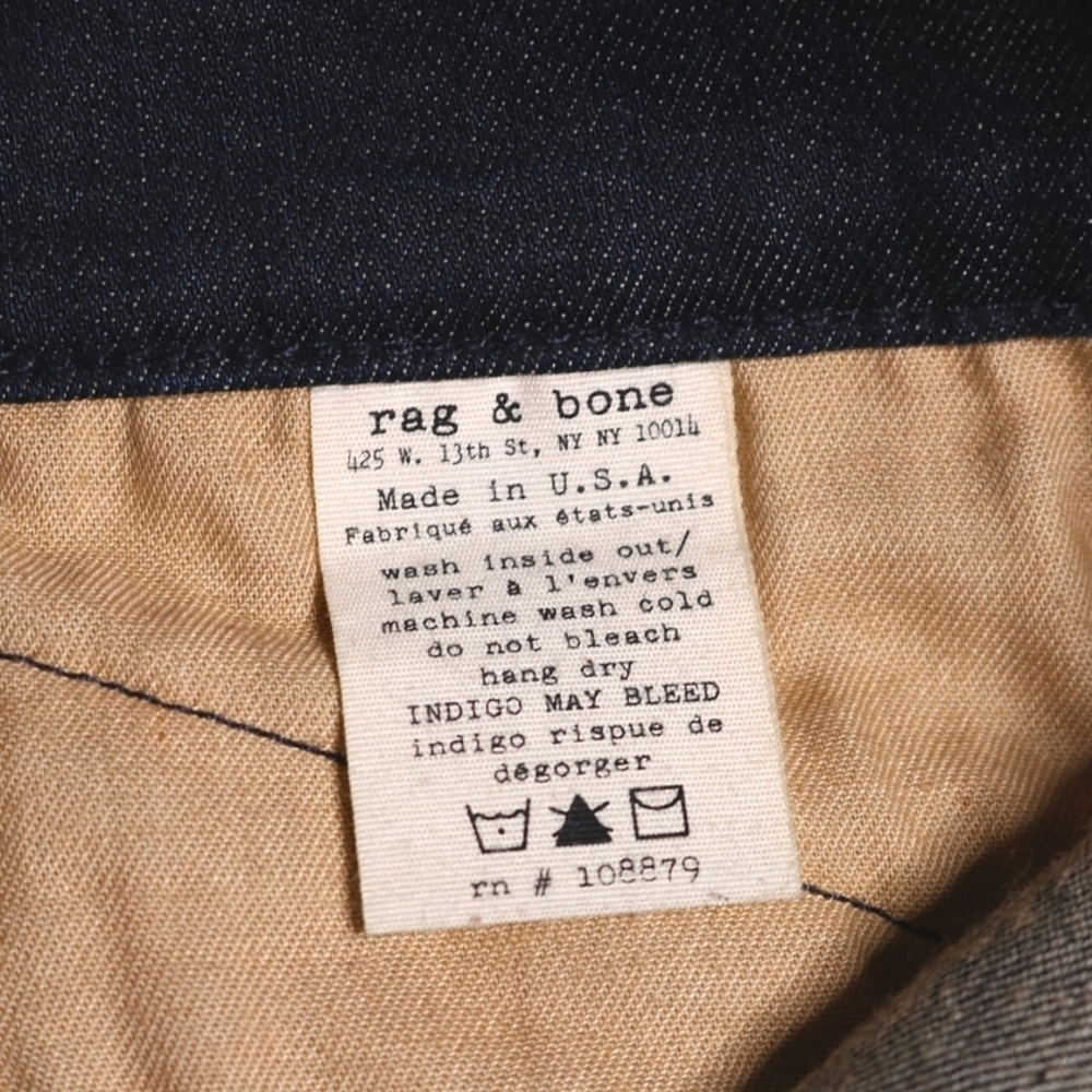 Rag & Bone Kensington Zip Skinny Jeans Size 29 - Picture 8 of 8
